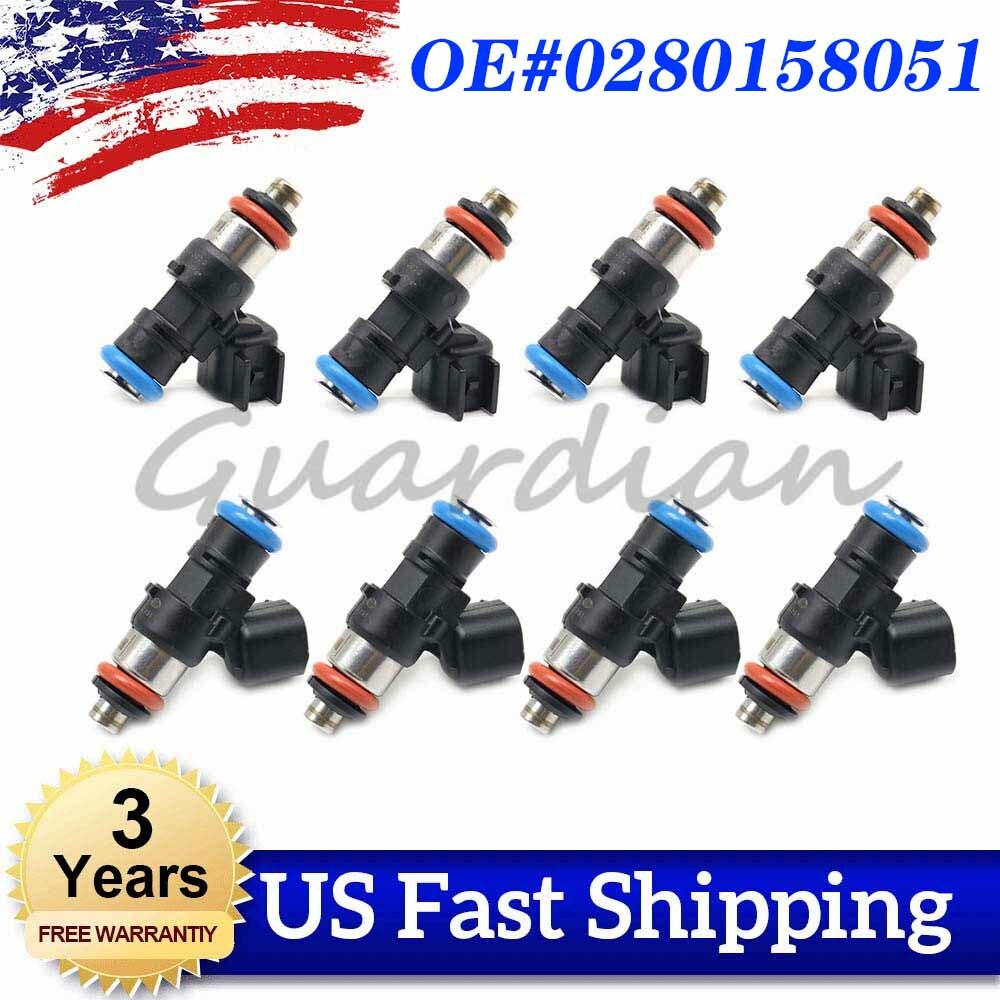 8-piece fuel injector 0280158051 for Chevrolet Camaro SS 10-15 for Corvette 08-13 for Pontiac
