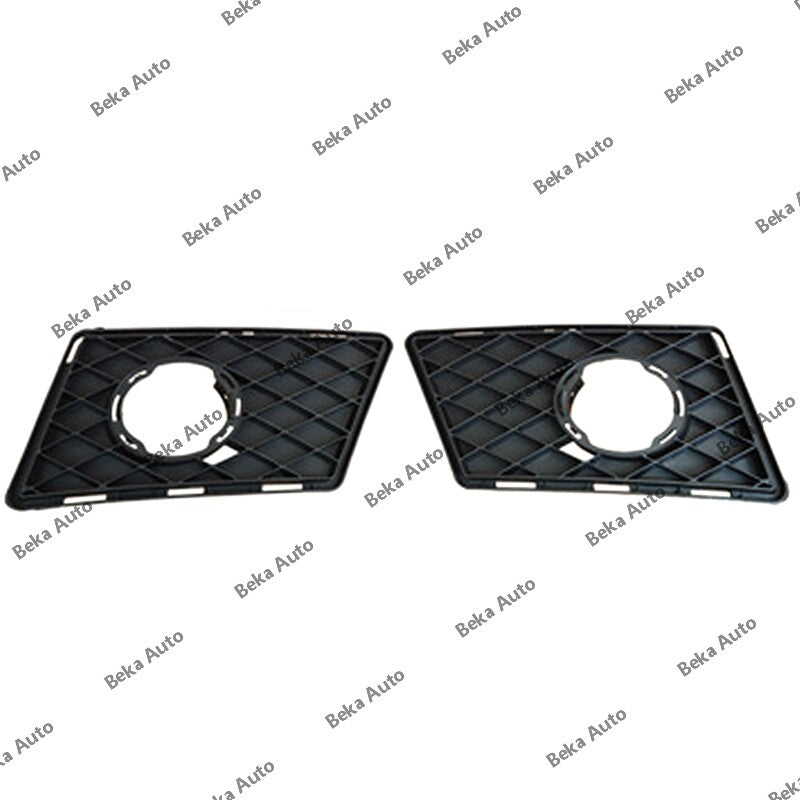 One set of grill rack + cover for front bumper fog lights on for Mercedes-Benz X204 GLK 350 2010-2012.