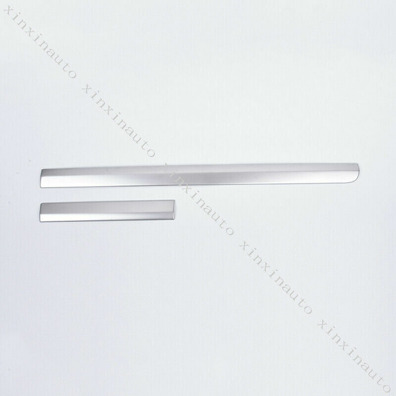 for Toyota Prado FJ150 2010-21 Silver Steel Center Console Strip Molding Trim 2x