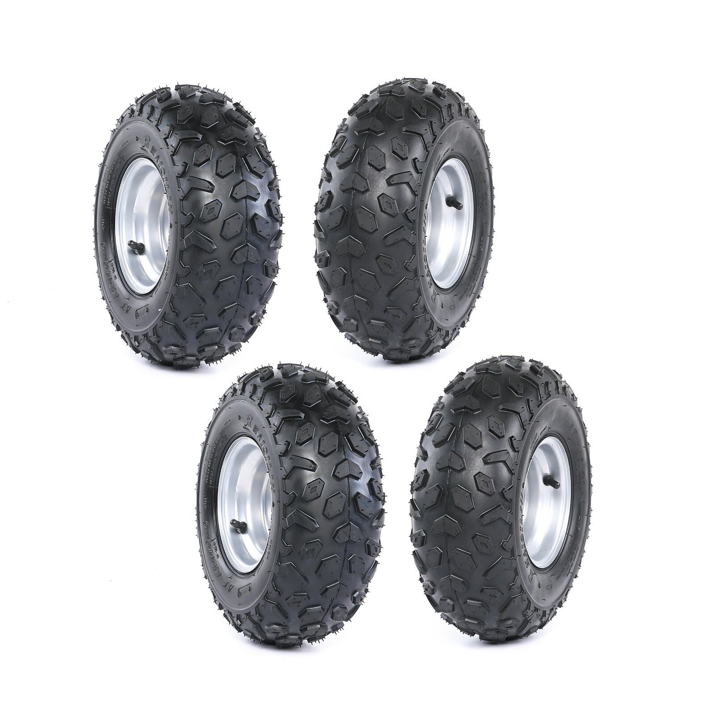 4pcs 145/70-6 145/70x6 Tyre and Rim 6 Wheels for LT50 ATV Quad Bike Go Kart 110