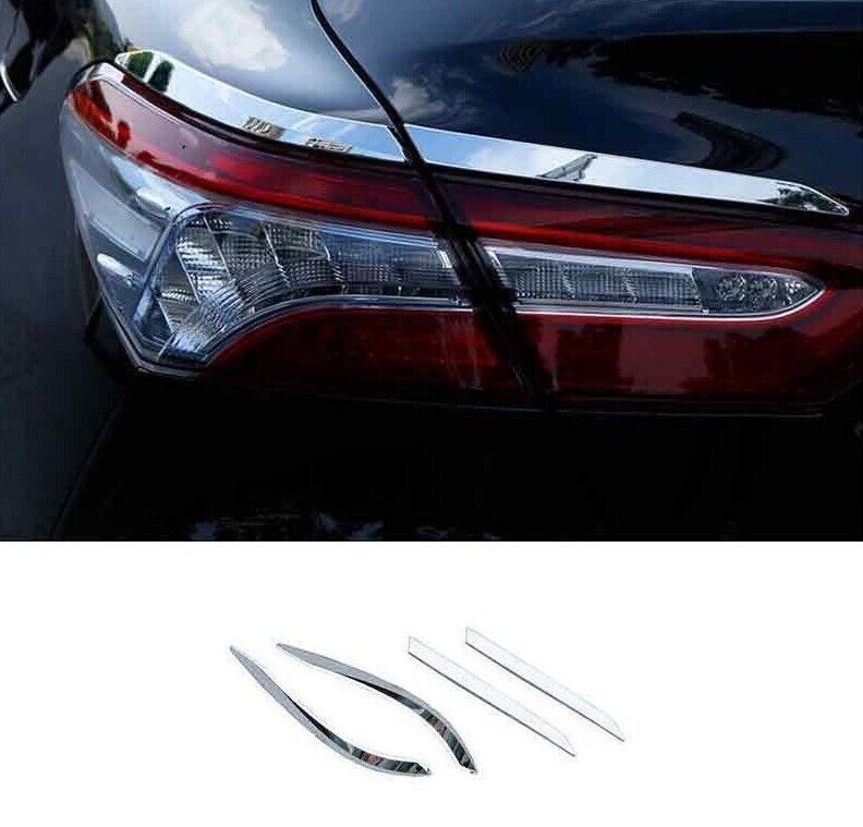 for Toyota for Camry 2018-2024 Chrome Style Tail Light Rear Lamp Eyebrow Strips Trim