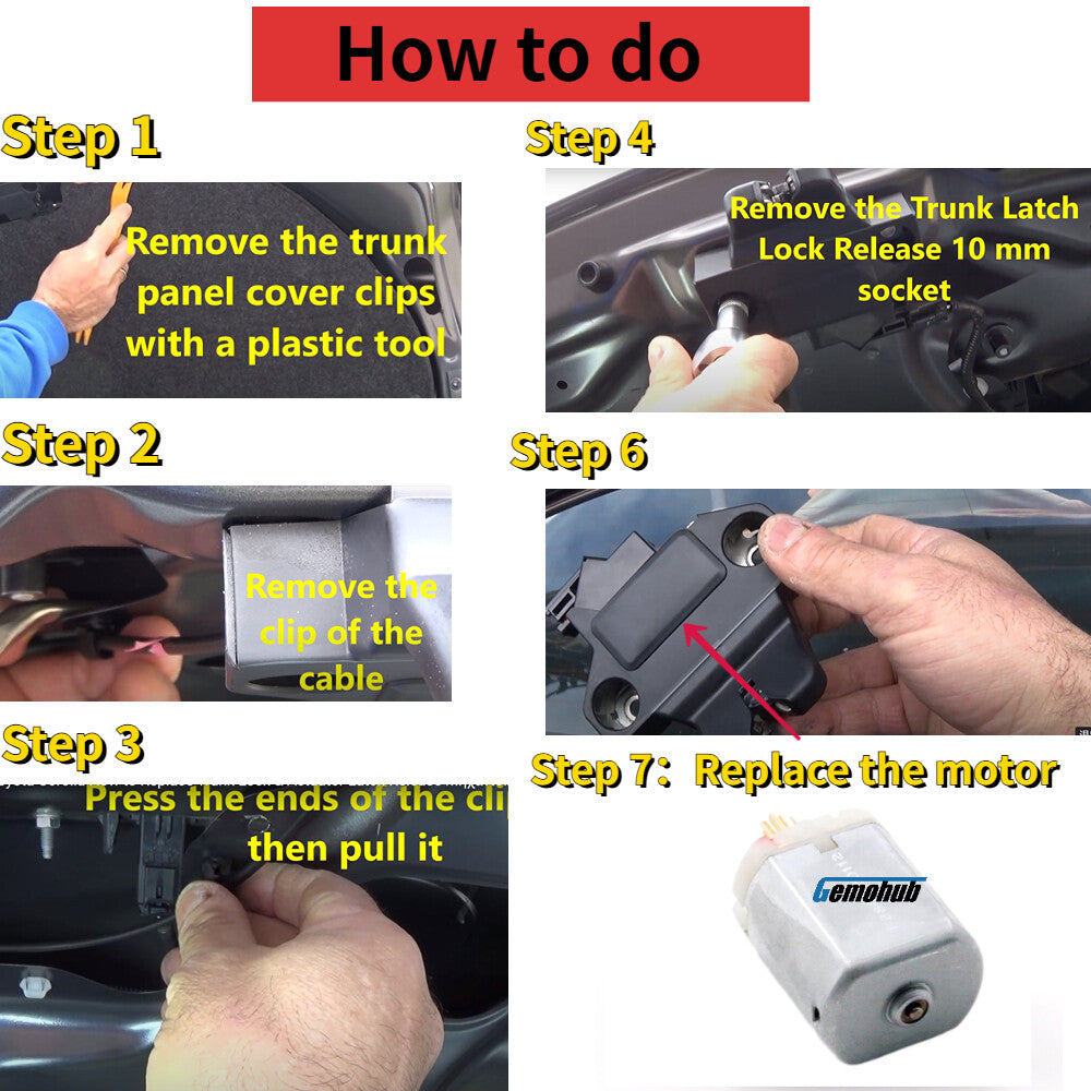 Trunk Lock Latch Motor for 2001-2008 for Skoda Superb Mk1 1999-2007 for Skoda Fabia 6Y