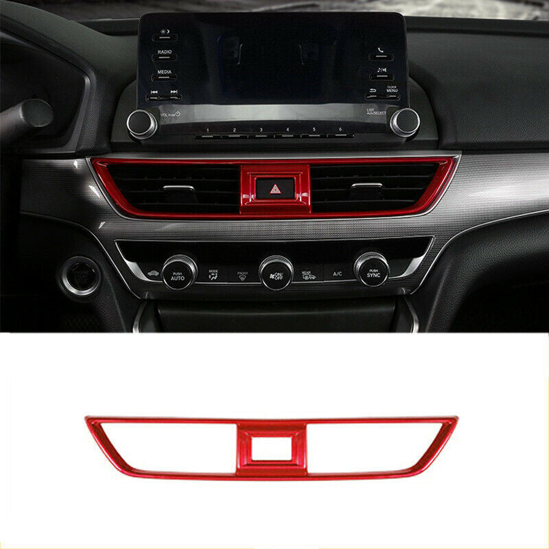 for Honda Accord 10Th 2018-2022 Red Central Console Air Outlet Vent Frame Trim
