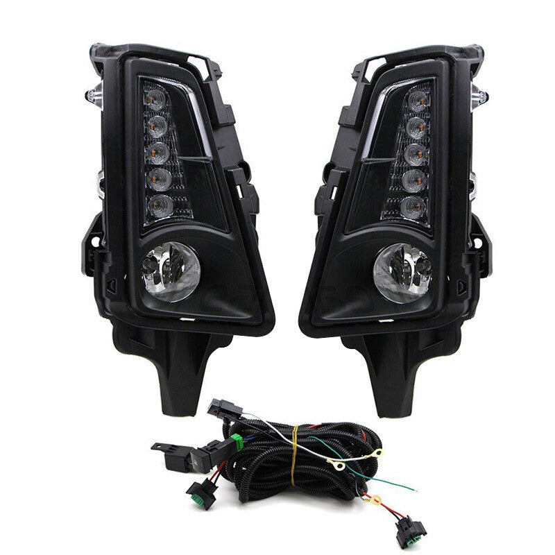 A pair of LED DRL daytime running lights and fog lights for Toyota Hiace Commuter 2019 - 2021