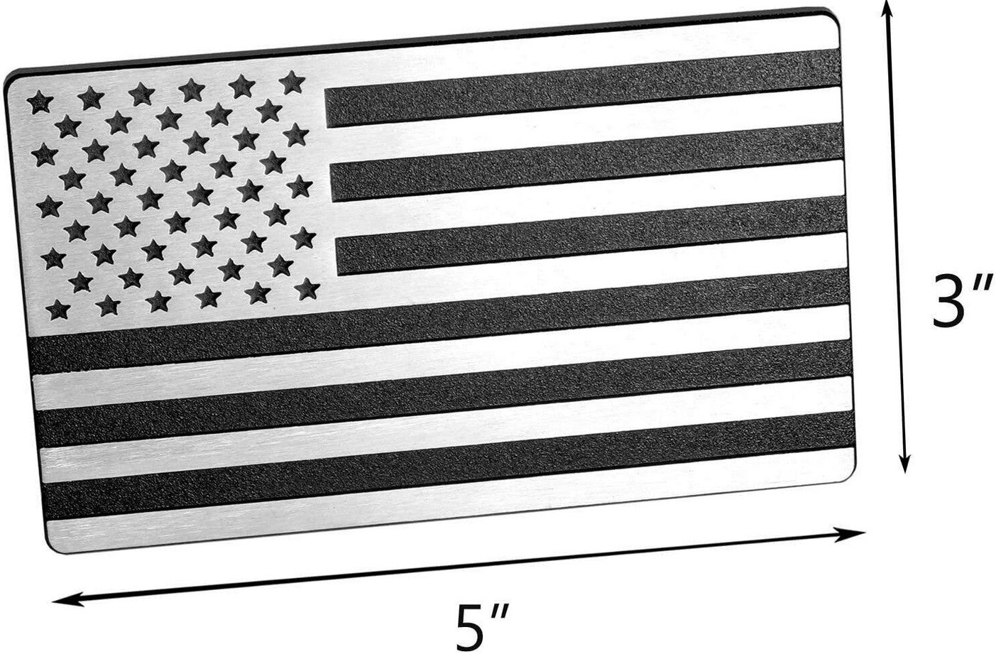 Car side fender rear badge sticker American flag chrome black for Audi 2x