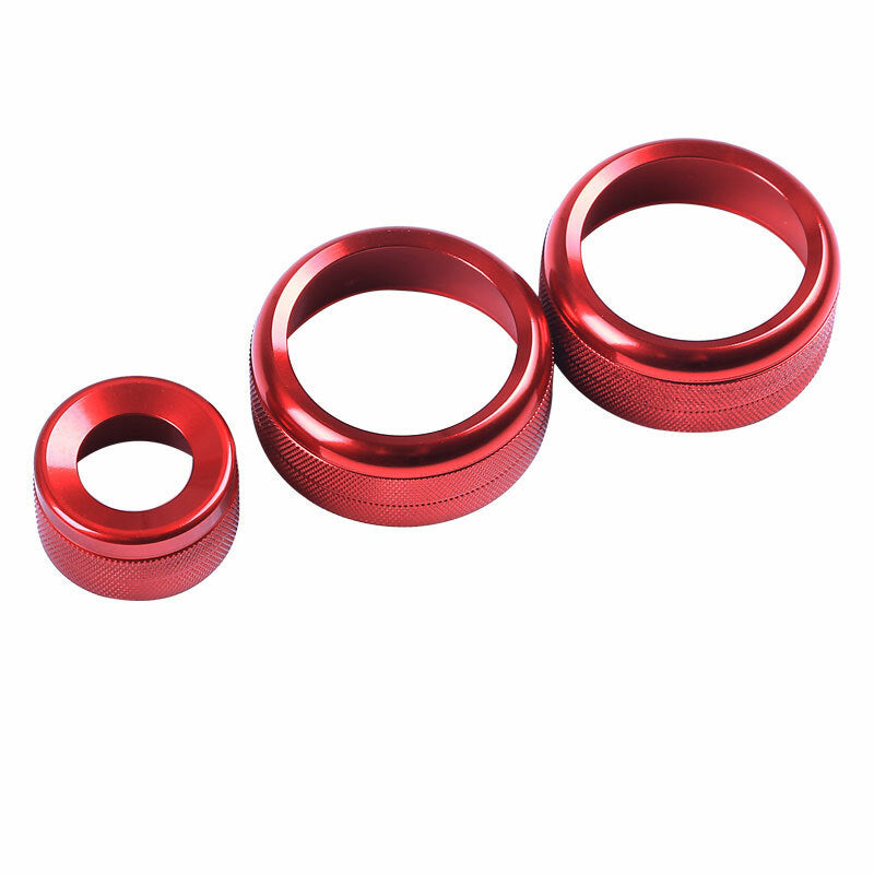 3X Red Aluminum Alloy Console Volume Switch Ring for BMW 3 4 Series GT 2013-2019