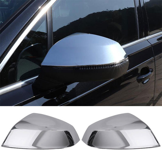 for Audi Q7 2020-23 Chrome ABS Exterior Side Rear View Mirror Cover Cap Trim 2x