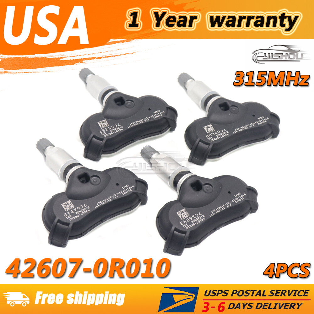 4PCS 42607-0R010 Tire Pressure Monitor Sensor TPMS for Toyota Highlander RAV4 US