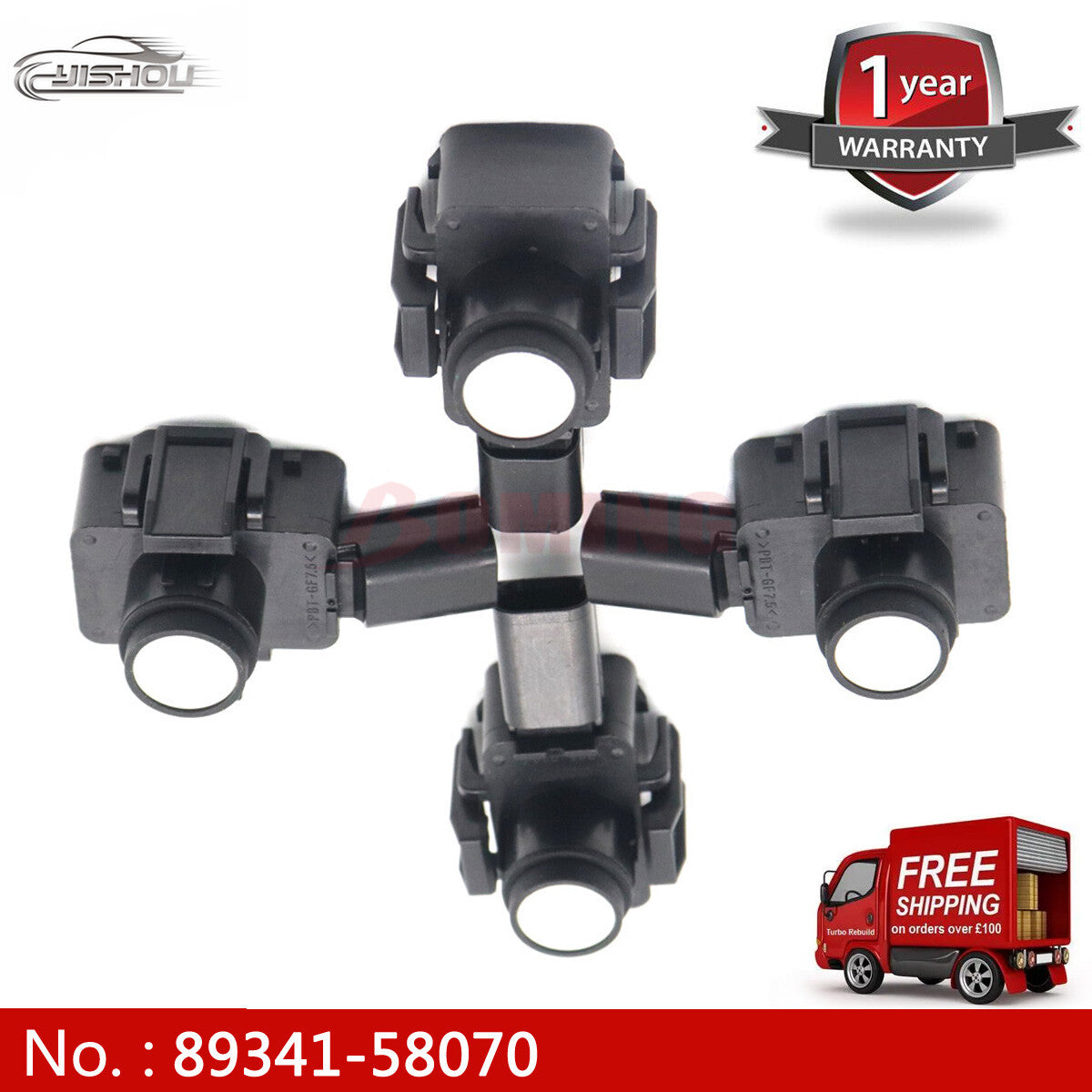 4 new Bumper Ultrasonic Parking Sensors 89341-58070 for Toyota Prius Prime 16-18