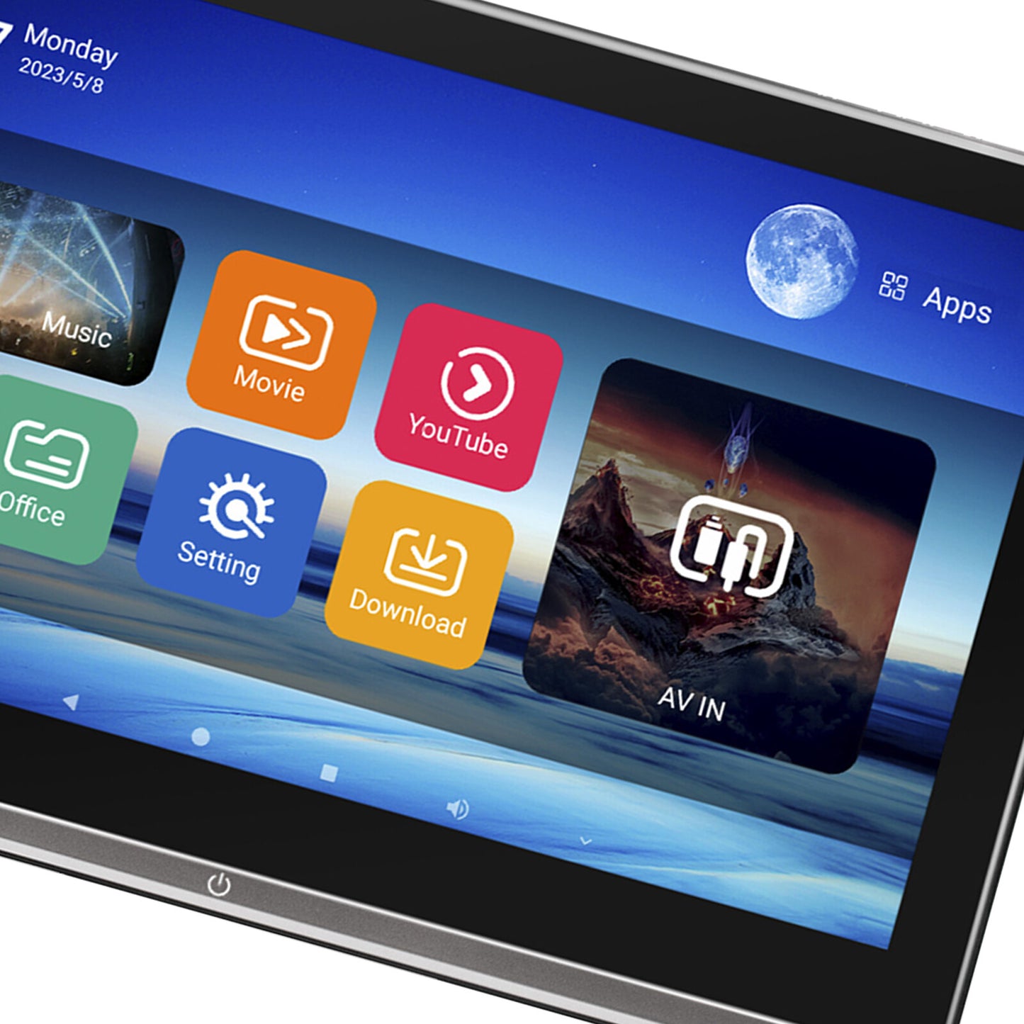 11.6-inch Car Headrest Monitor 2+32GB Android 11 Bluetooth Touchscreen Player WIFI