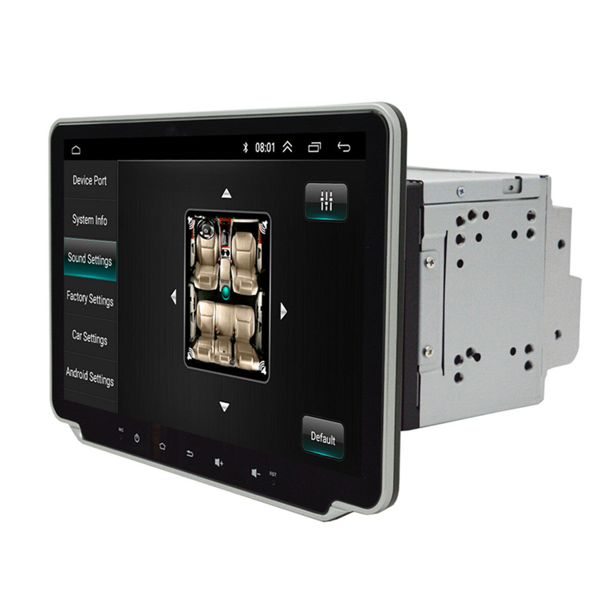 Double 2Din Rotatable 10.1'' Android9.1 Touch Screen Car Stereo Radio GPS Wifi