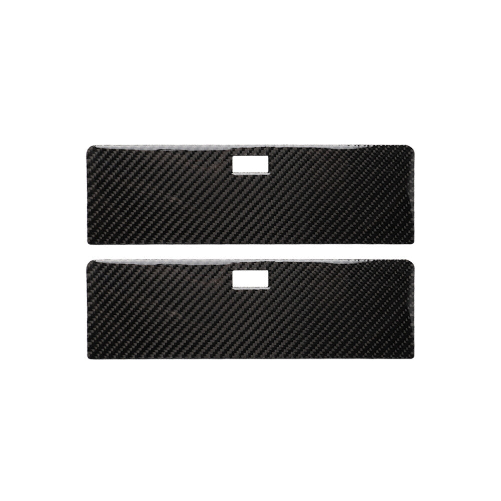 2Pcs Rear Storage Box Panel Trim Cover Carbon Fiber for Nissan 350Z 2006-2009