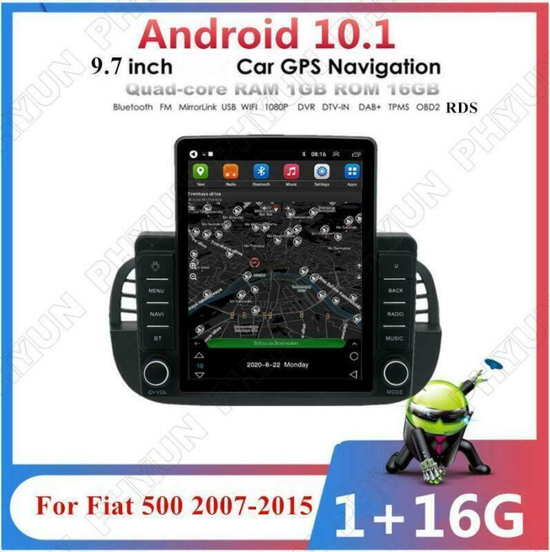 Unit Navigation Head WIFI For 2007-15 for Fiat 500 Android 10.1 9.5Radio Stereo GPS