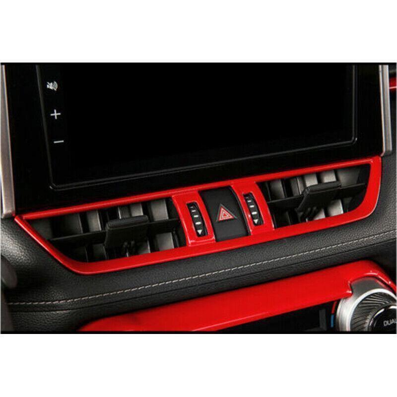 for Toyota RAV4 19-2024 Red Inner Dashboard Middle Air Outlet Vent Cover Trim 1X