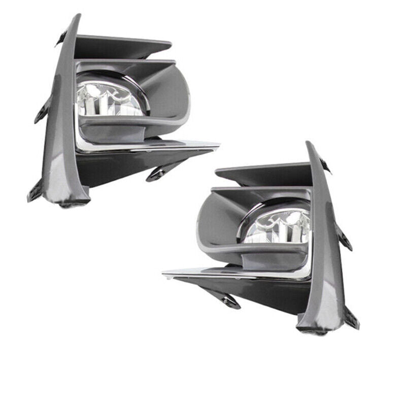 Pair LED Clear DRL Fog Light Lamps+Cover W/Blubs for Toyota for Sienna 2018-2020
