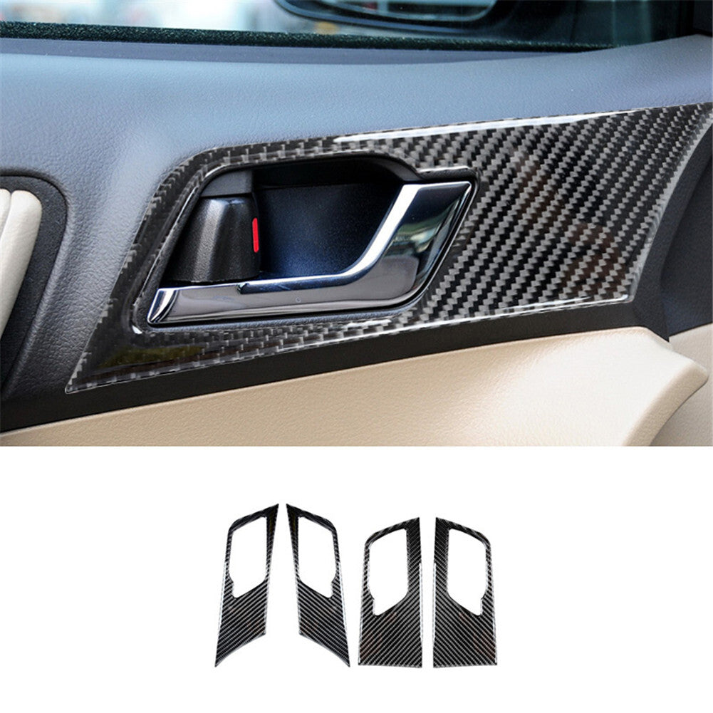 Carbon Fiber Inner Door Handle Frame Cover Trim for Toyota Highlander 2008-2013