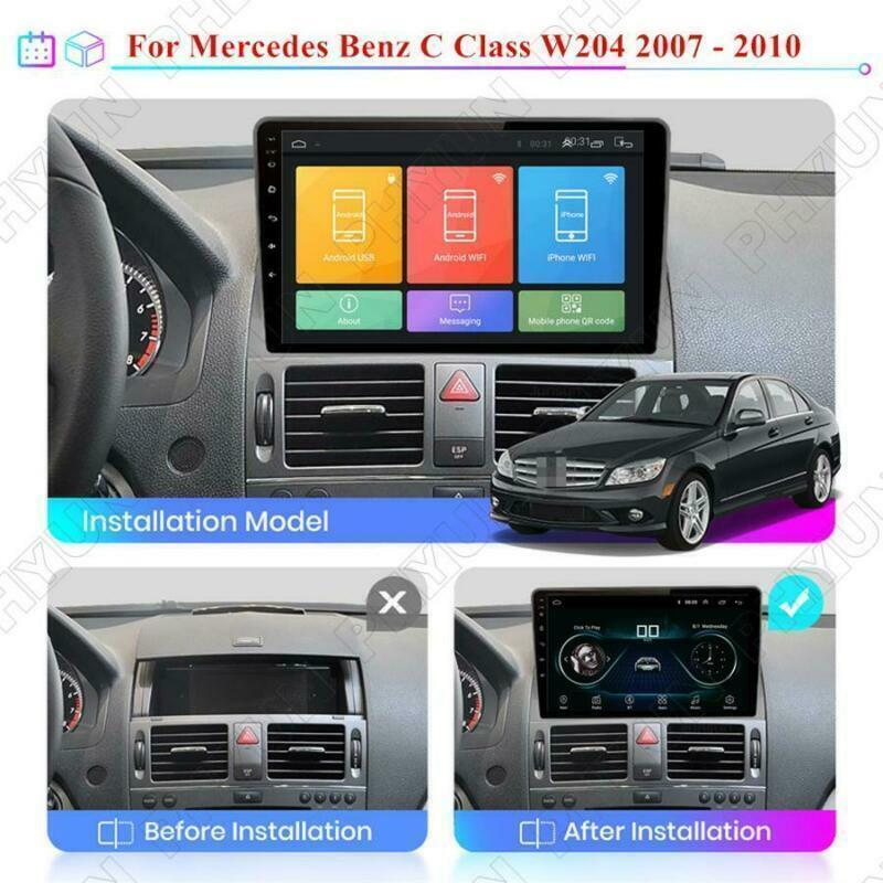 Android Head Unit 9 Carplay Auto For 2007-2010 for Mercedes-Benz C Class W204 S204