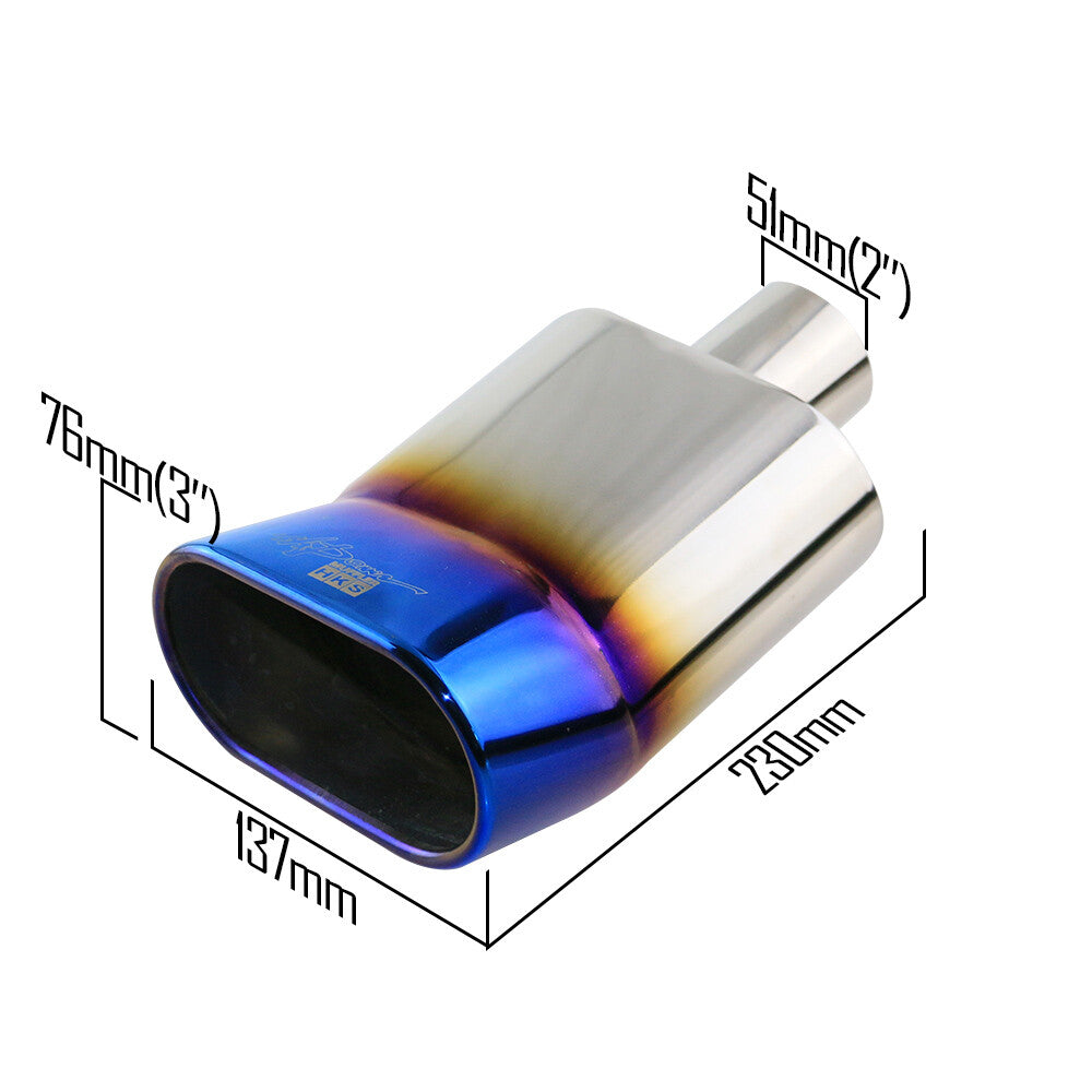 2'' Inlet Exhaust End Tips Muffler Performance Tip 13876mm outlet Universal Fit