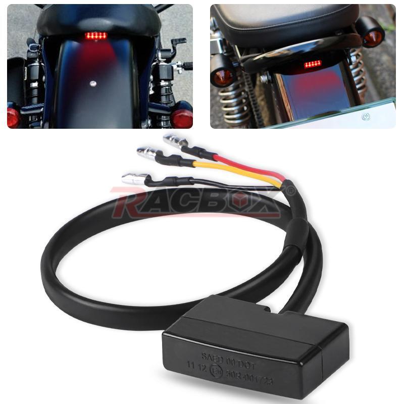Smoke Motorcycle 5LED Tail Light for Mini Rear Running Stop Brake Red Lamp Universal