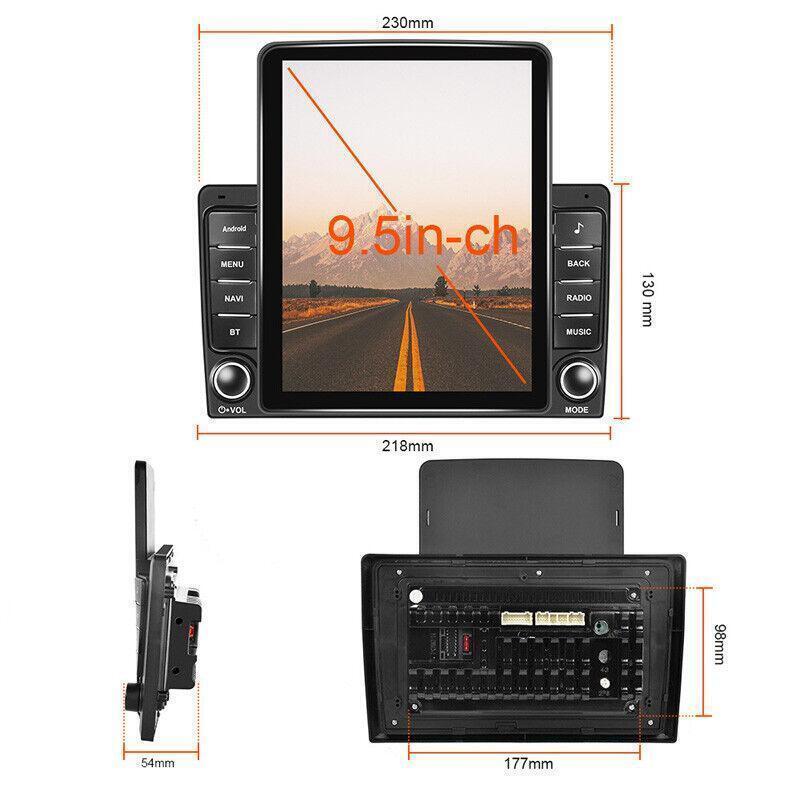 9.5 Inch Car Stereo Double Din Car Radio with CarPlay Bluetooth GPS Navigation