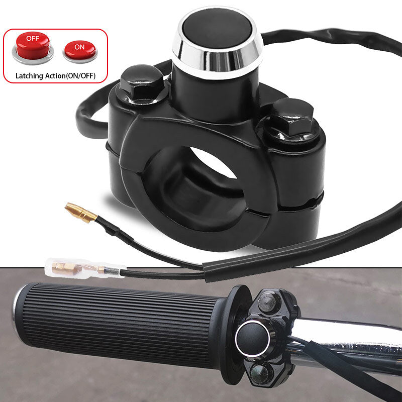 Motorcycle 7/8 Handlebar ATV Kill Switch ON OFF Push Button Headlight Fog Spot