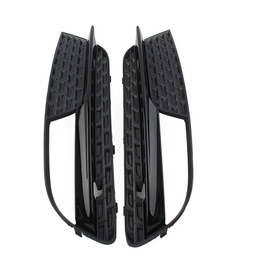 1 Pair Front Bumper Black Fog Light Grille Cover for Audi A5 2012-2016 2013 2014