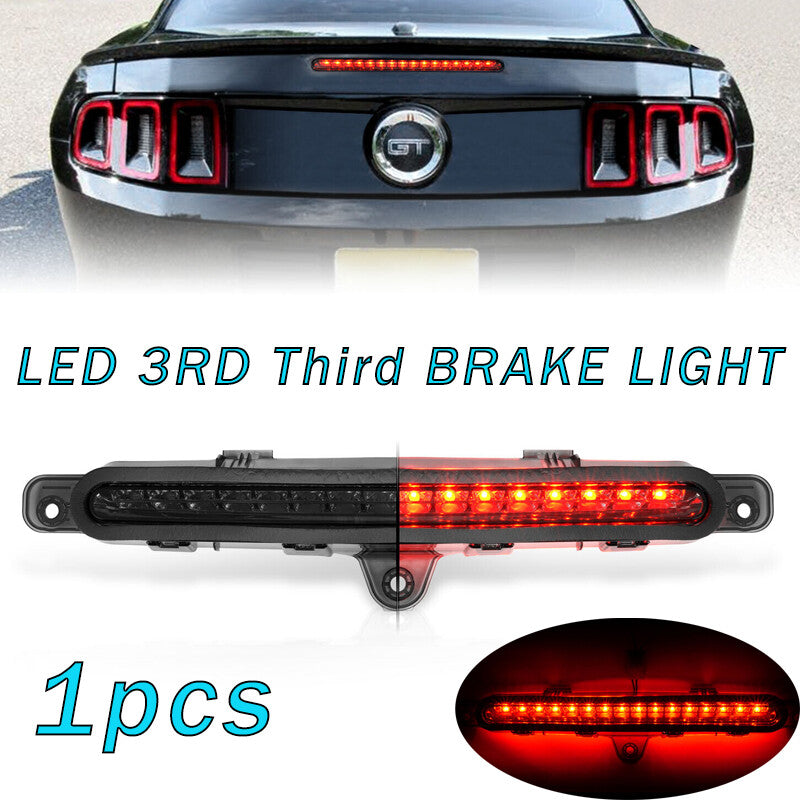 Suitable for 2010-2014 for Ford for Mustang Full LED 3rd Brake Light (Black, 1 Piece)