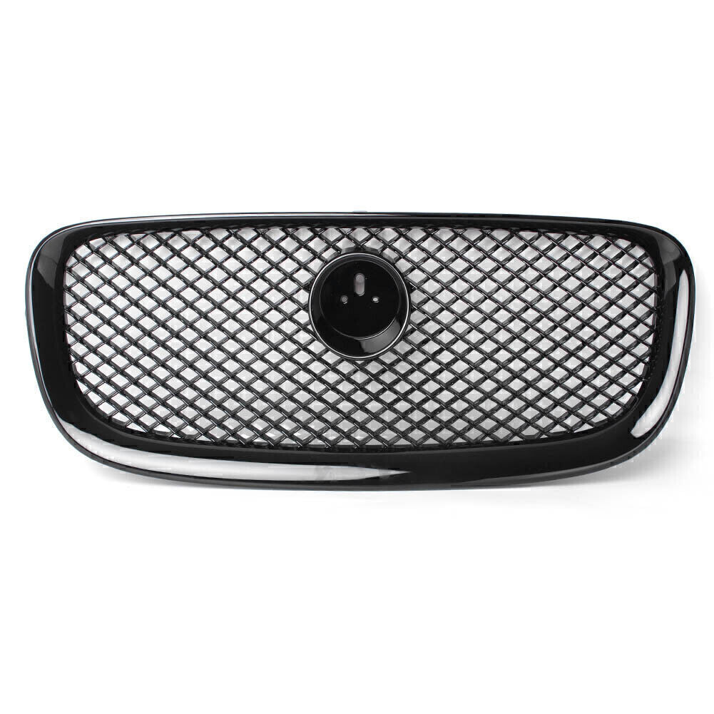 Front Upper Grill Grille Mesh Gloss Black for Jaguar XF XFR 2012 - 2015