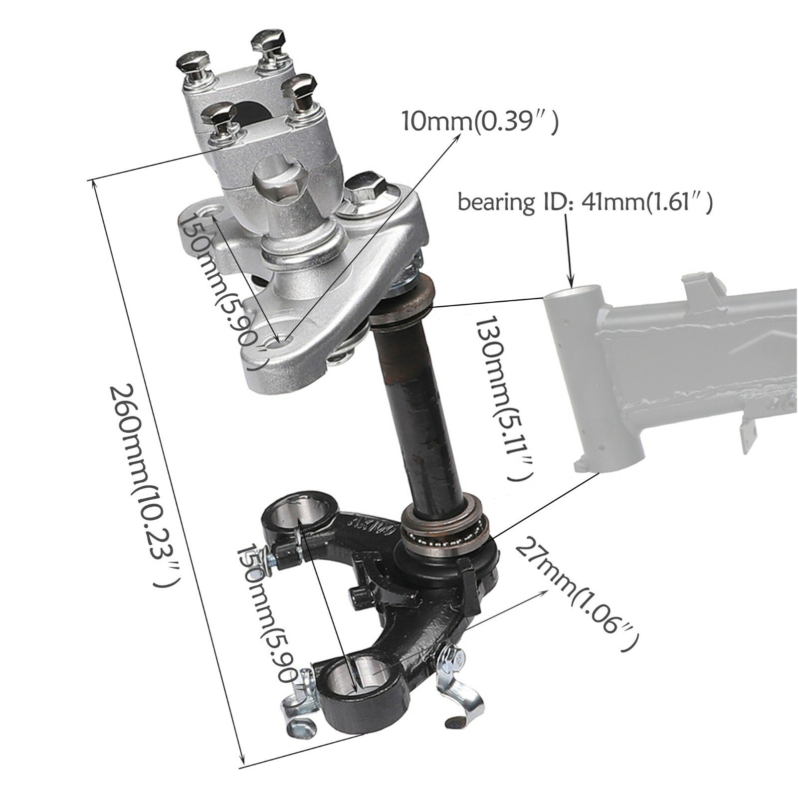 520mm Front Forks Triple Tree Clamp for Honda Trail PIT Dirt Bike CRF50 PW50 Z50