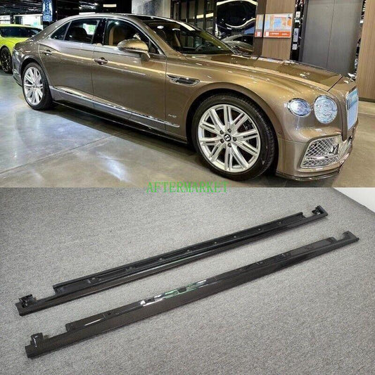 Suitable for Bentley Flying Spur Carbon Fiber Sideskirts Extended Lip
