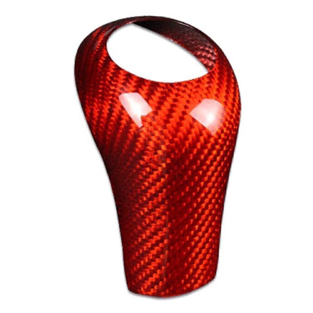 Carbon Fiber Gear Shift Knob Cover Trim for Mercedes W204 C E G GLS Class Red