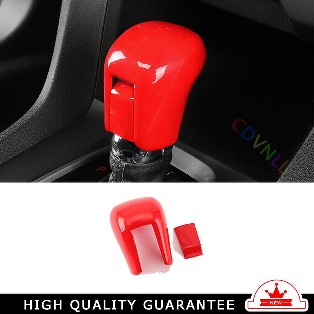 Gear Shift Knob Head Cover Trim 1 Fit for Honda for Civic 10th 2016-2021 Bright Red