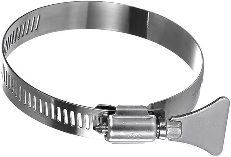 Easy-to-turn thumb screw worm gear clamp, worm-driven hose clamp for dryer vents