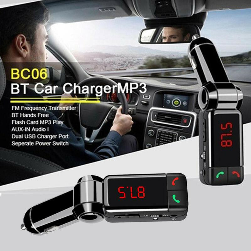 Car Bluetooth MP3 Player FM Transmitter Wireless Music Handsfree Calling Charger