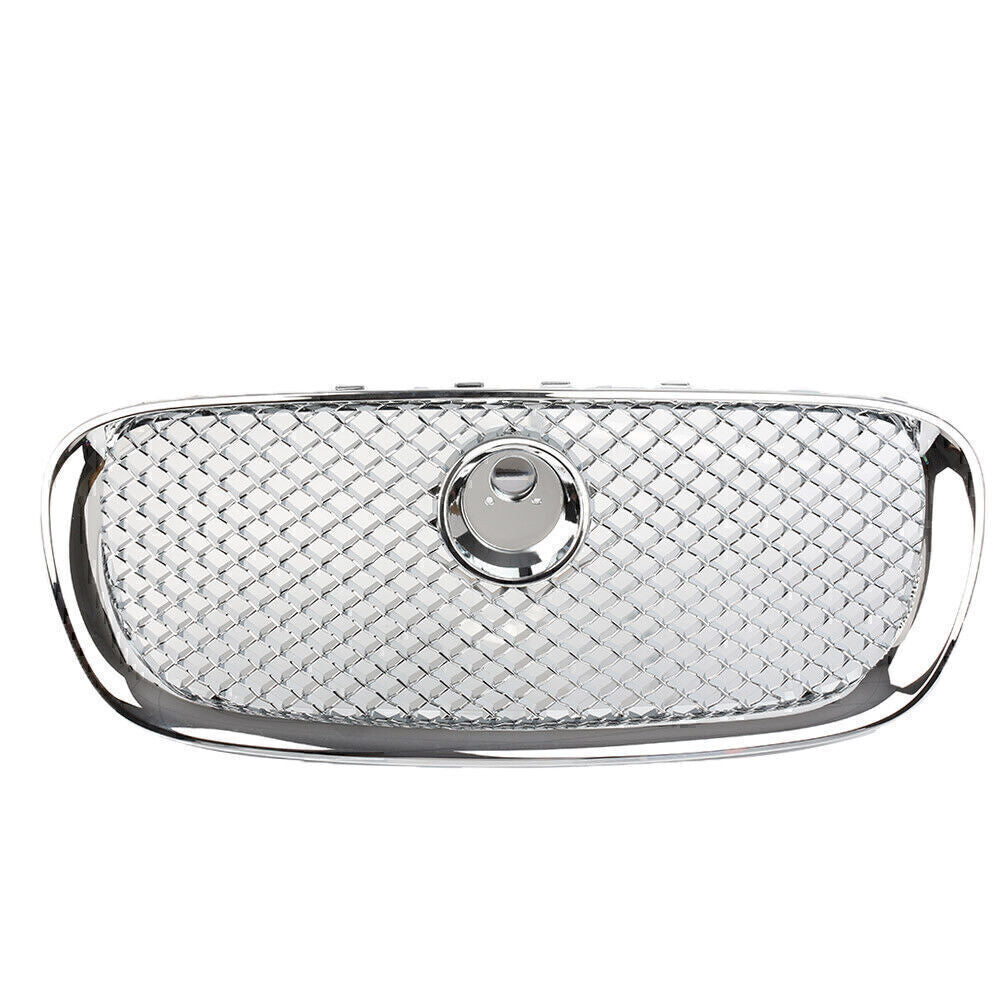 Front Upper Grille Mesh Grill Fit for Jaguar XF X-F 2008-2011 4 Door Silver Chrome