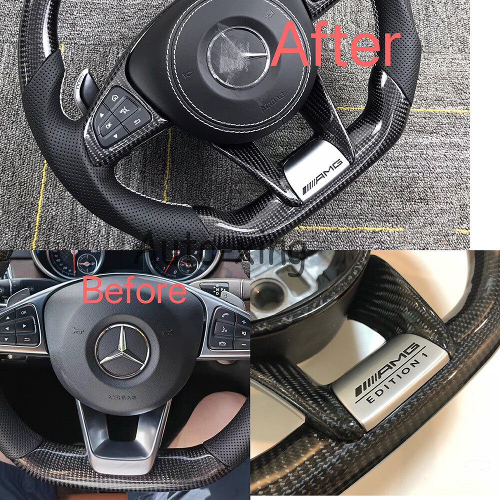 100%Real Carbon Low Cover/Trim for Benz W117 W176 W218 W205 AMG Steering Wheel