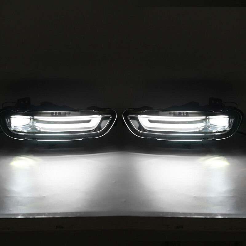 Pair for Jeep Grand Cherokee 2017-2021 Front Bumper LED Fog Lights Driving Lamps