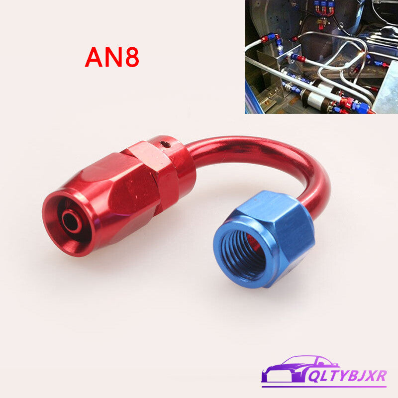 1Pc 180¡ã 180Degree Swivel Hose Line End Fitting Adapter AN8 8AN Fuel Oil Red