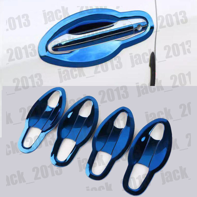 for Honda CRV CR-V 2012-2016 Blue steel Side Door Handle Bowl Cup Cover Trim 8x