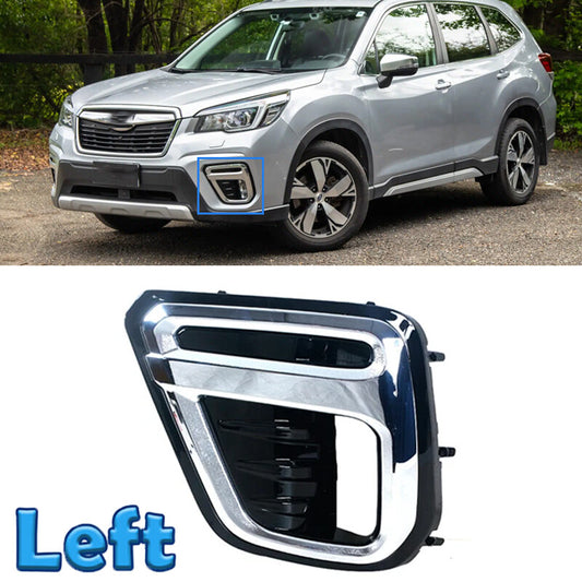 Left Fog Light Trim Fog Lamp Cover Black Chrome for Subaru Forester 2019-2021