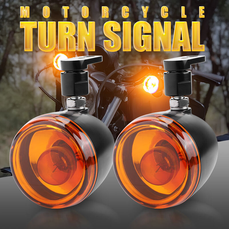 Front Turn Signal Indicator Lights For Dyna Softail Sportster 883 1200
