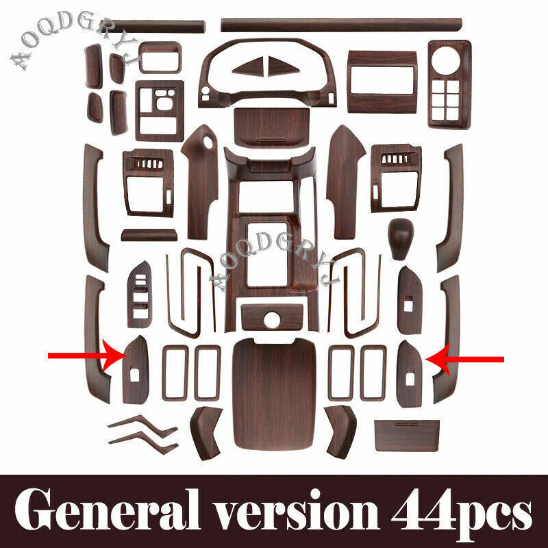 44x for Toyota Prado 2018-2021 Matte Wood Grain ABS Interior Dash Trim Kit decor