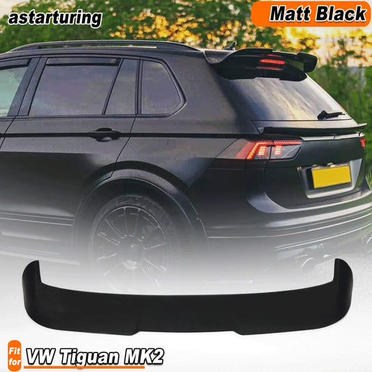 MATT BLACK Rear Roof Spoiler Wing Lip for Volkswagen for VW for Tiguan MK2 SUV 2017-2019