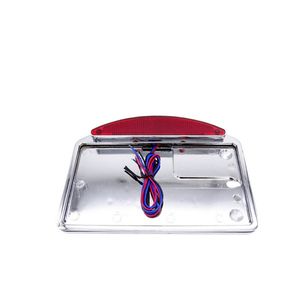 Chrome Side Mount License Plate Bracket Holder Tail Light for Harley Universal