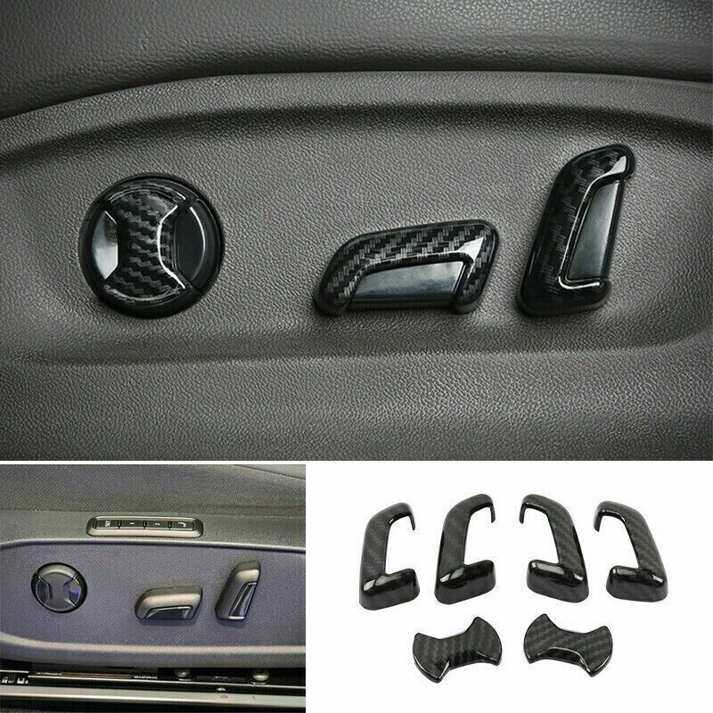 Carbon Fiber Car for Seat Button Switch Cap Cover Trim for Volkswagen ID.4 2021-2023
