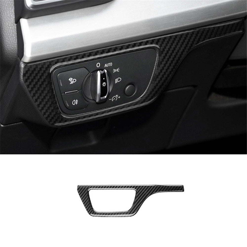 Carbon Fiber Headlight Switch Trim for Audi Q5 2018-2021