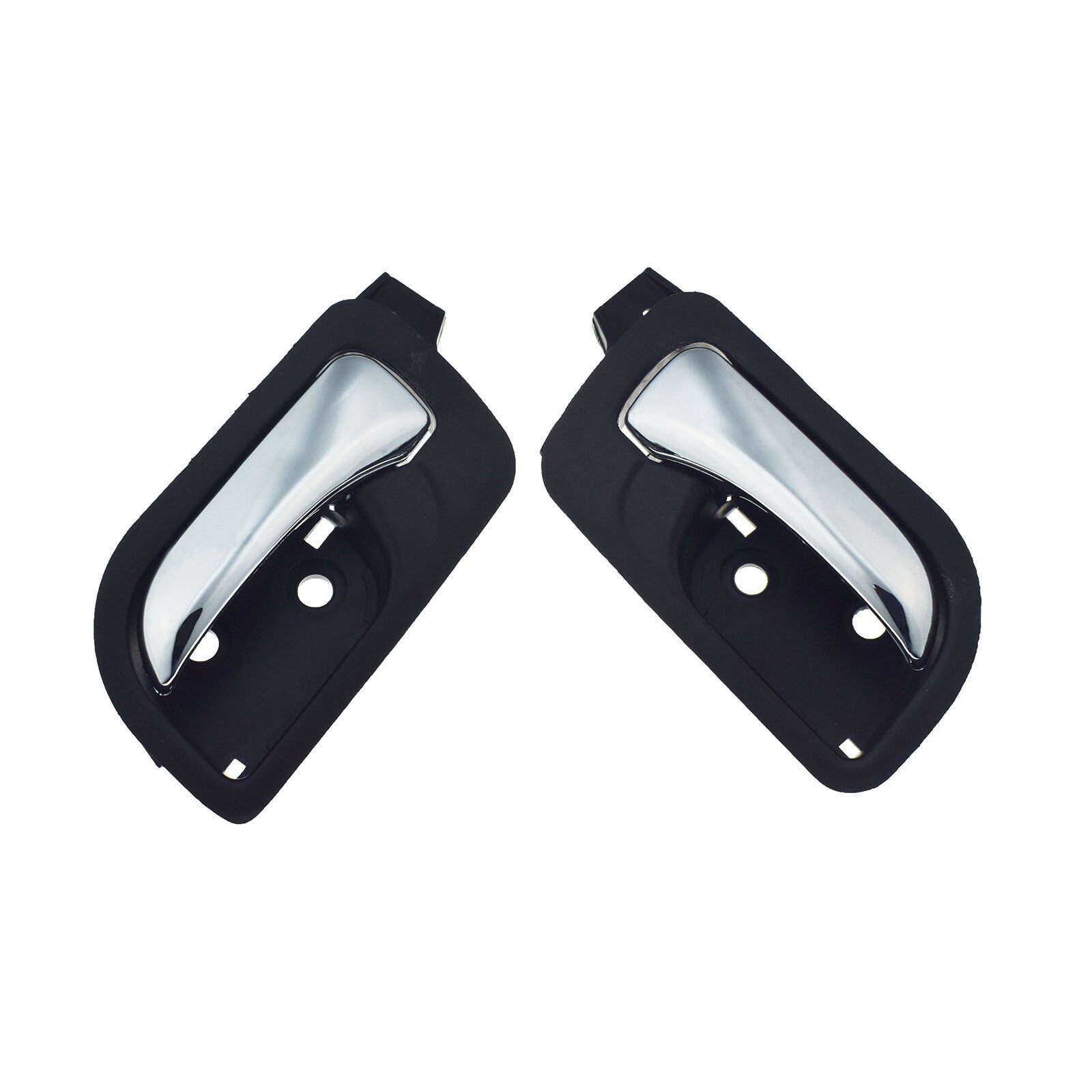 Rear Interior Left  Right Black W/Chrome Door Handle For 2003-2007 for Honda Accord