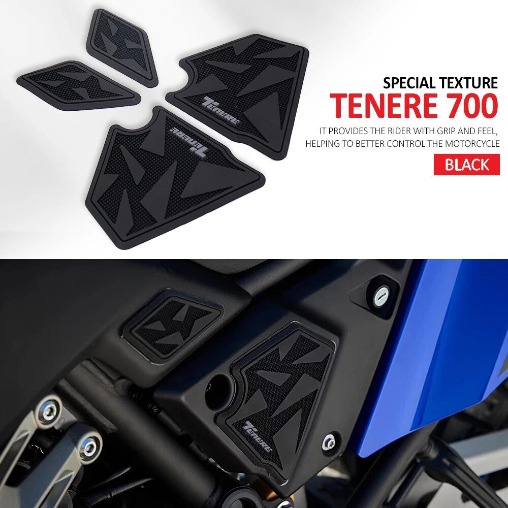 Fit For Tenere 700 XTZ07 Fuel Tank Pad Anti slip Stickers Knee Grip Side Decals