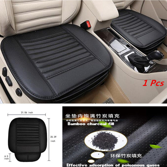 Universal Bamboo Charcoal Cushions PU Leather Front for Seat Pad for Seat Surround Cover