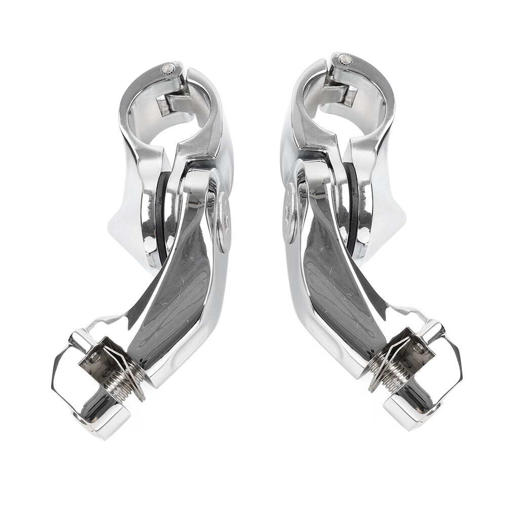1 1/4 32MM Short Angled Adjustable Highway Foot Peg Mount Kit for Harley
